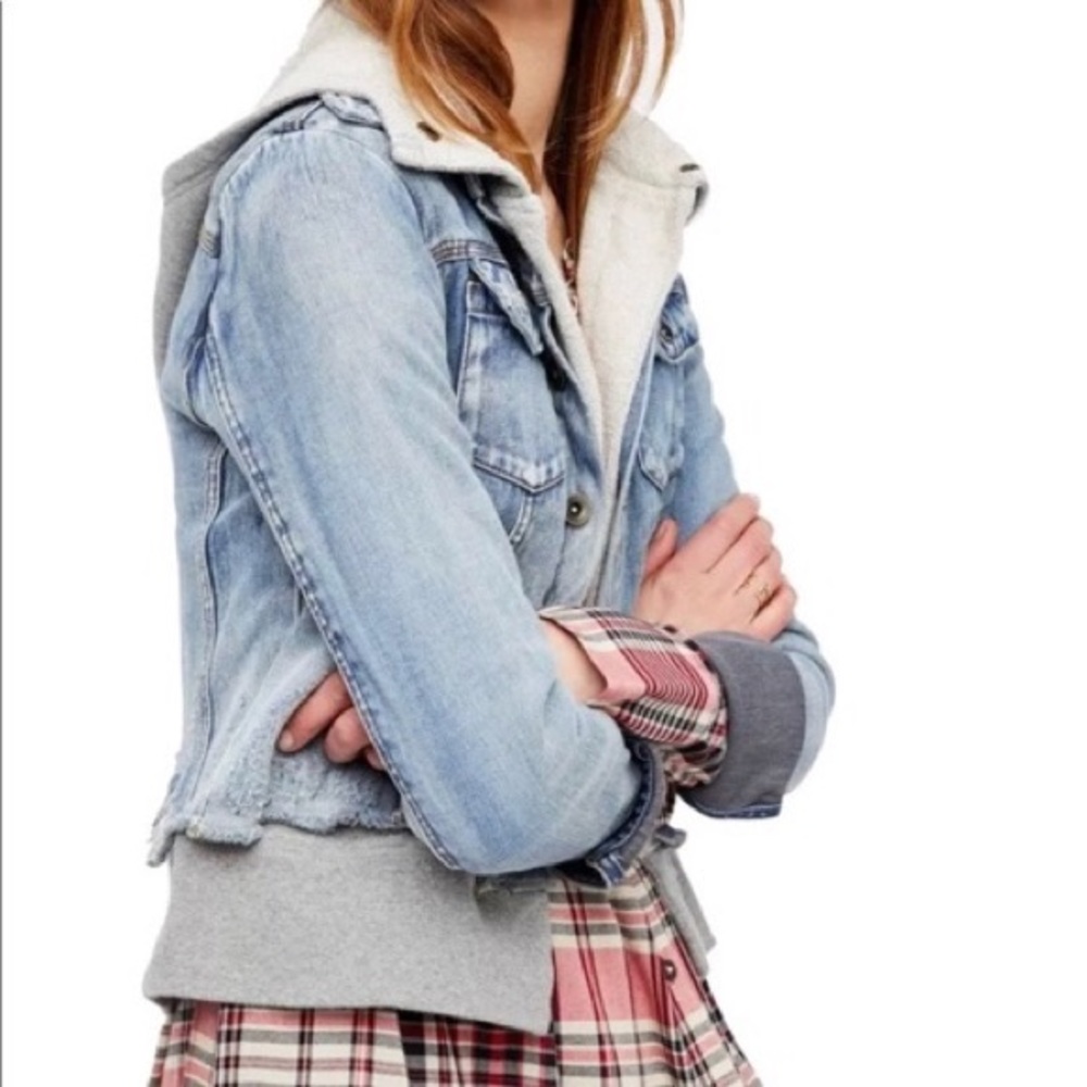 Free People distressed jean Jacket